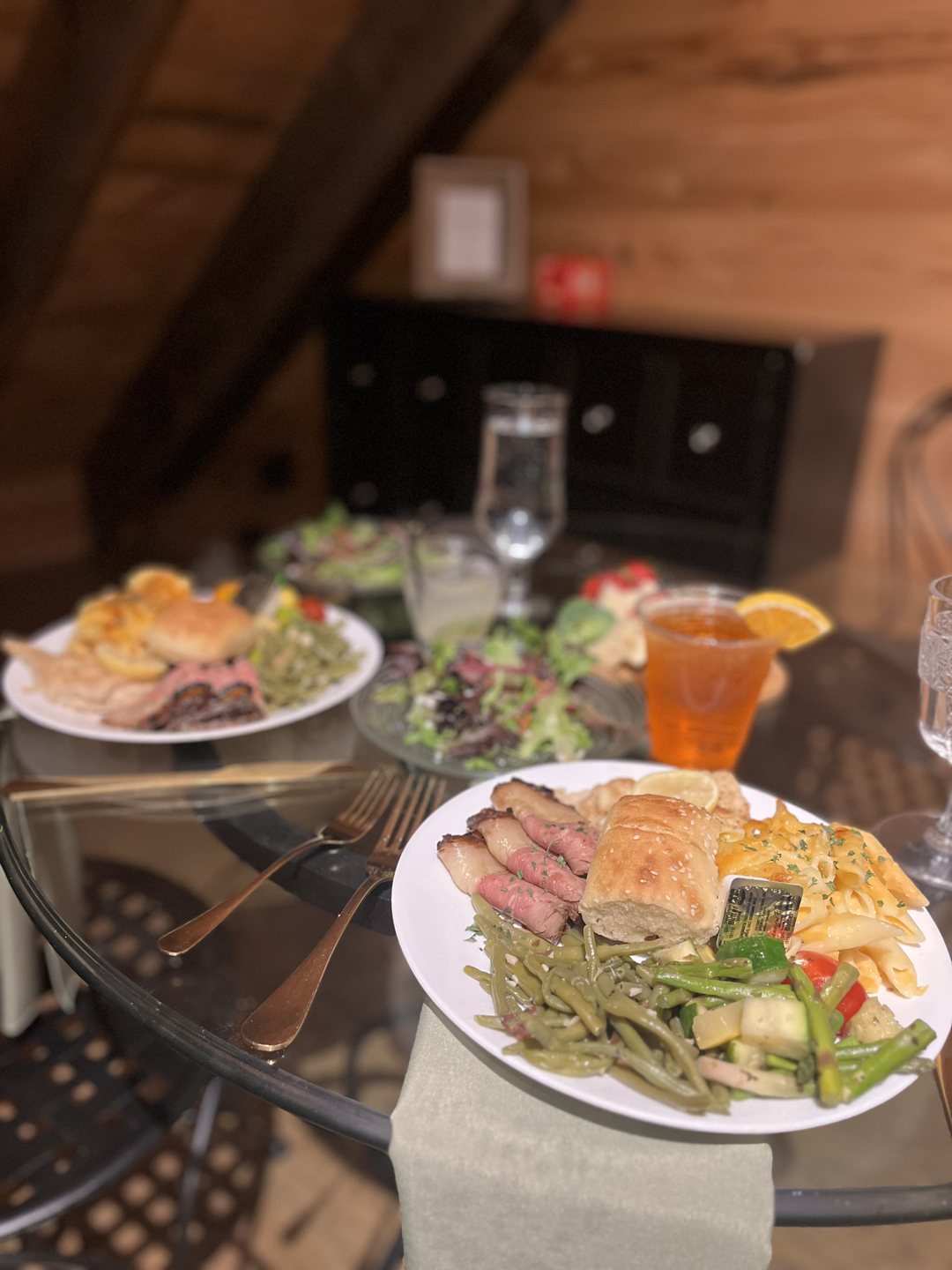 Elegant catered entree served at an intimate event